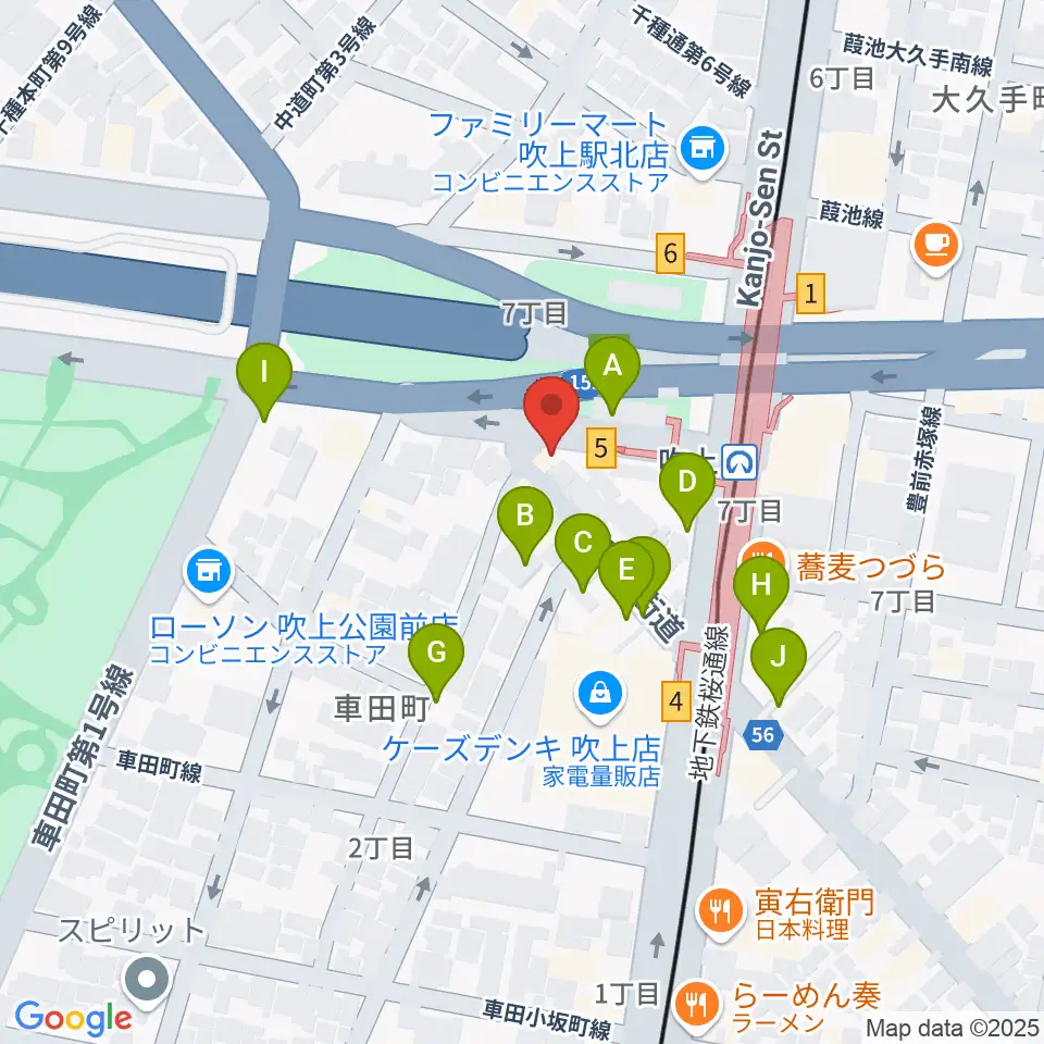 サタケドラムショップ周辺の駐車場・コインパーキング一覧地図