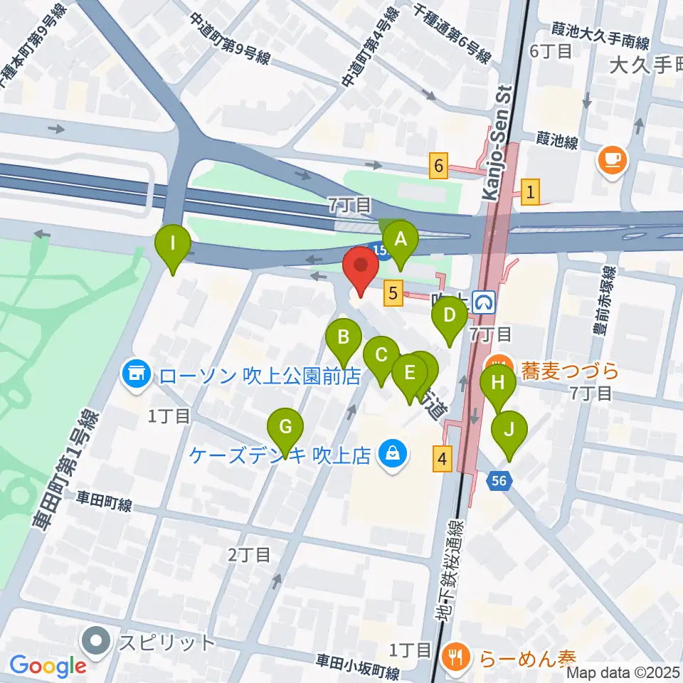 サタケドラムショップ周辺の駐車場・コインパーキング一覧地図