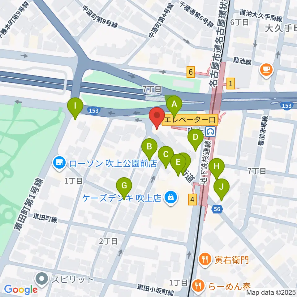 サタケドラムショップ周辺の駐車場・コインパーキング一覧地図