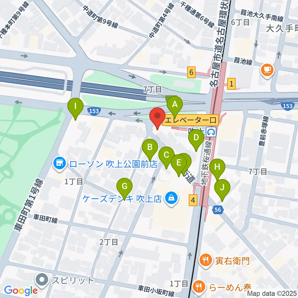 サタケドラムショップ周辺の駐車場・コインパーキング一覧地図