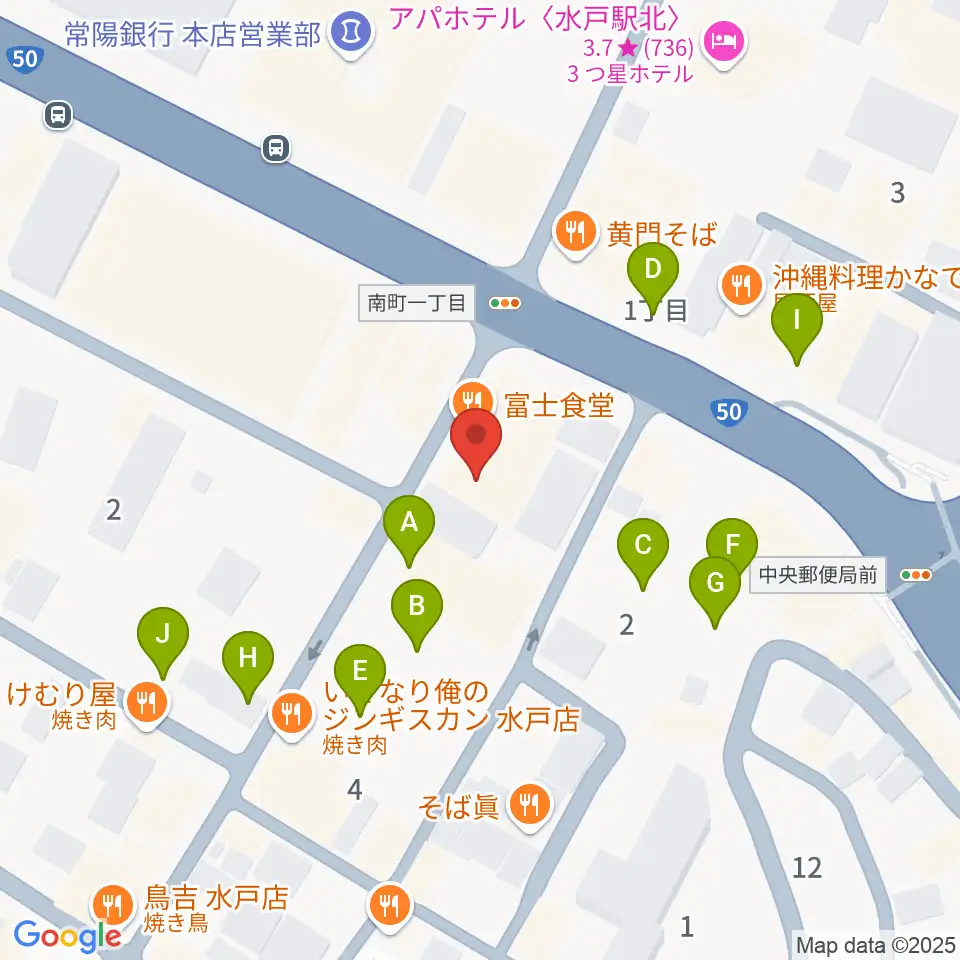 水戸ペーパームーン周辺の駐車場・コインパーキング一覧地図