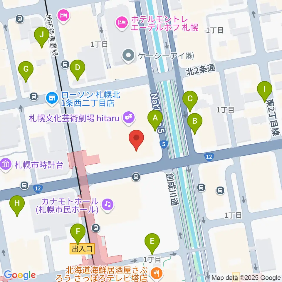札幌文化芸術交流センターSCARTS周辺の駐車場・コインパーキング一覧地図