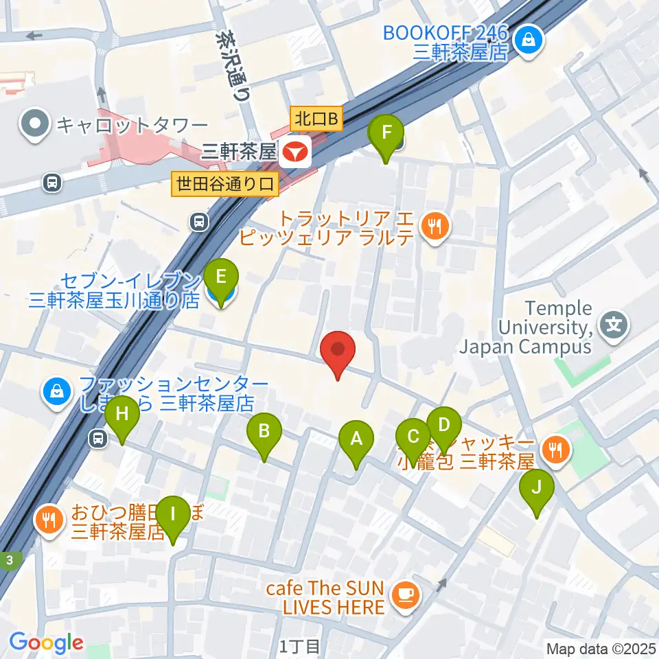 三軒茶屋HEAVEN'S DOOR周辺の駐車場・コインパーキング一覧地図