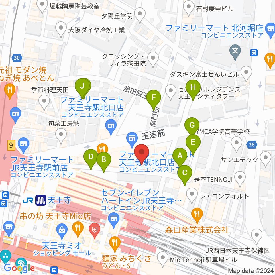 ヤンタスタジオ周辺の駐車場・コインパーキング一覧地図