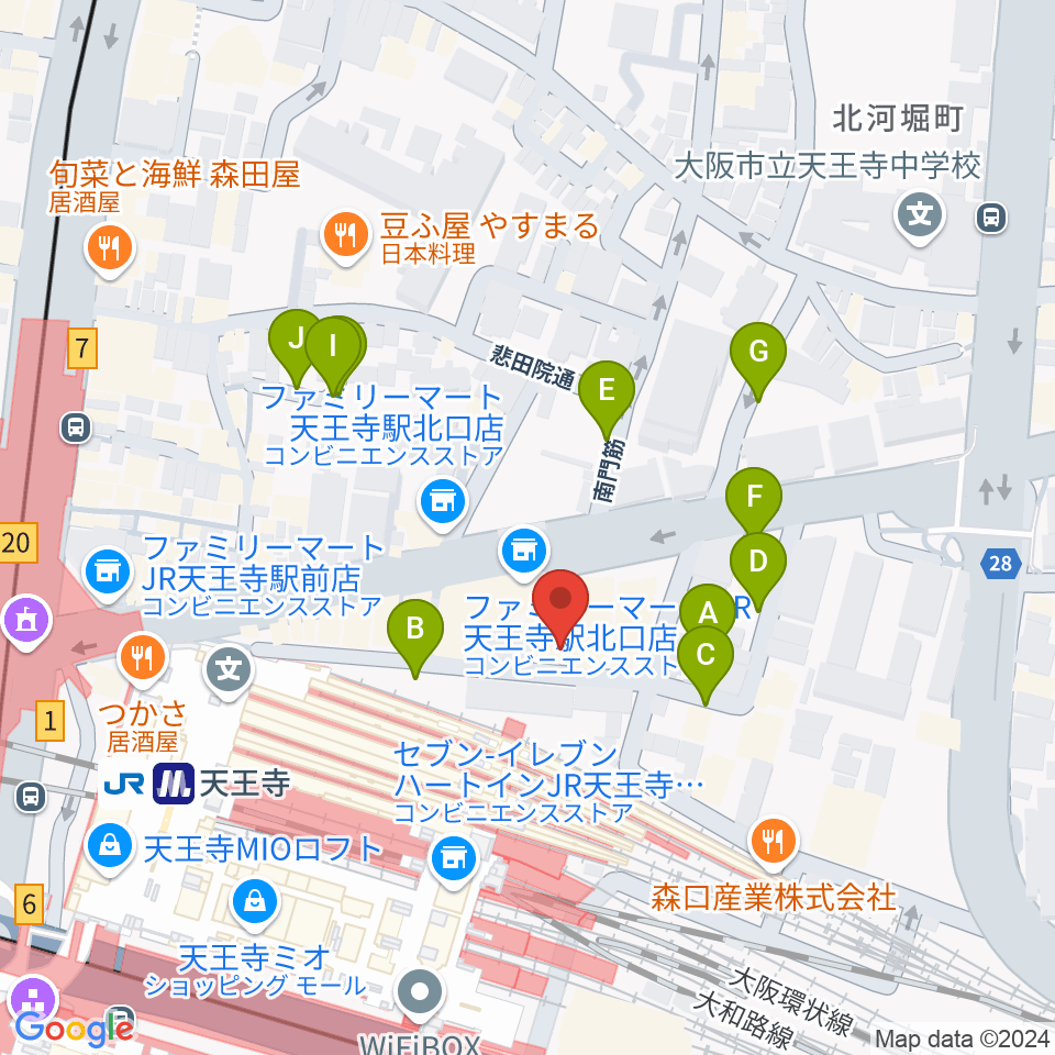 ヤンタスタジオ周辺の駐車場・コインパーキング一覧地図