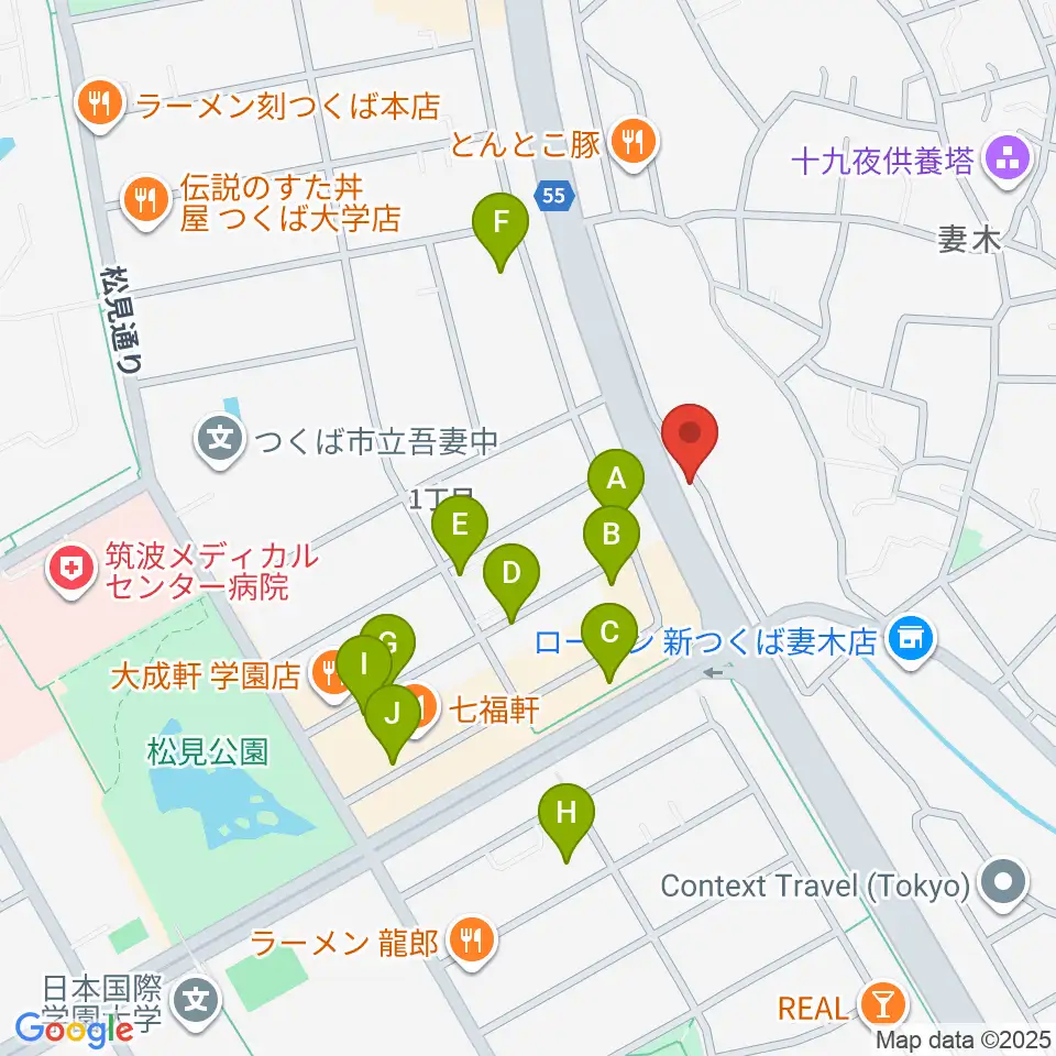 ホソダ興産グランドピアノ練習室周辺の駐車場・コインパーキング一覧地図