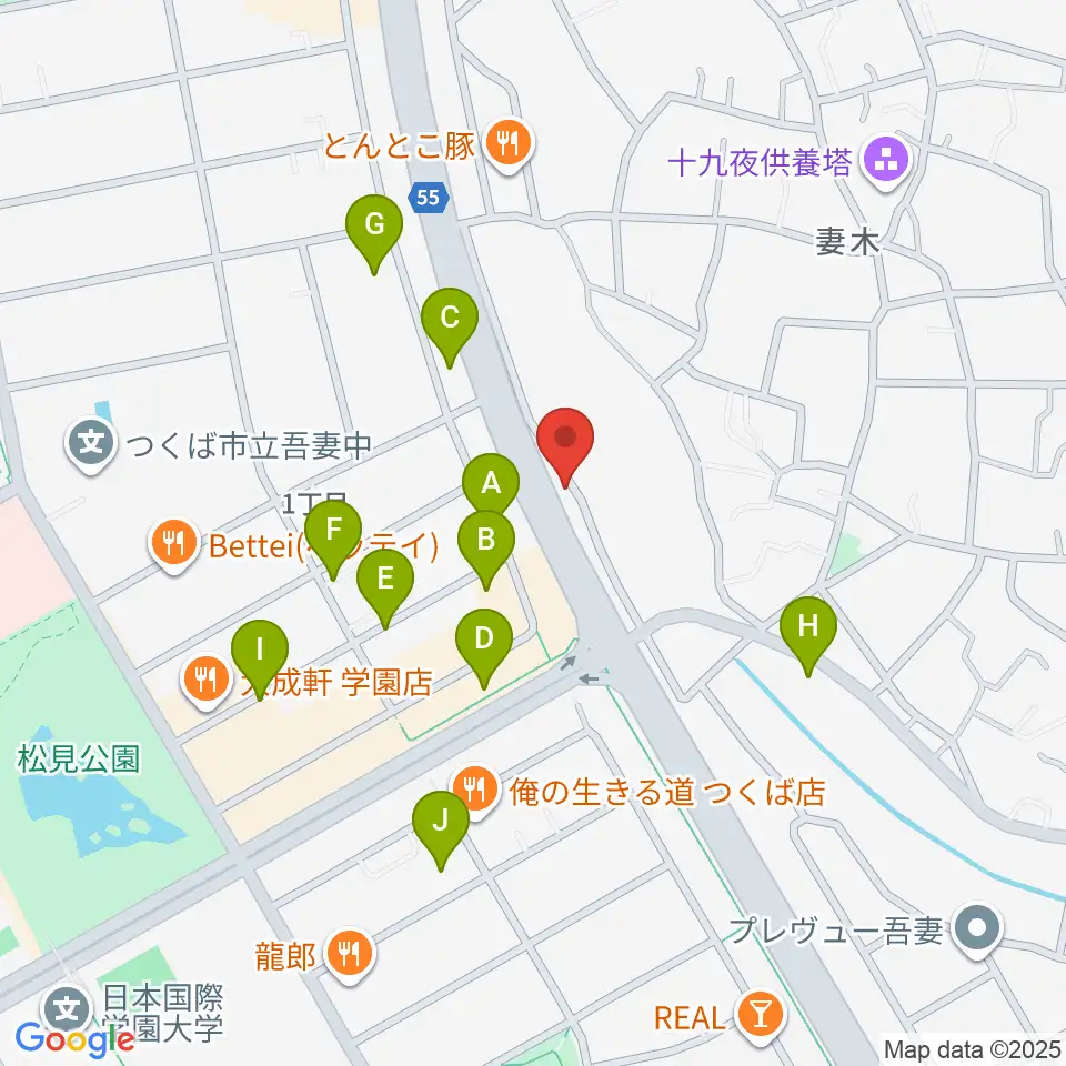 ホソダ興産グランドピアノ練習室周辺の駐車場・コインパーキング一覧地図