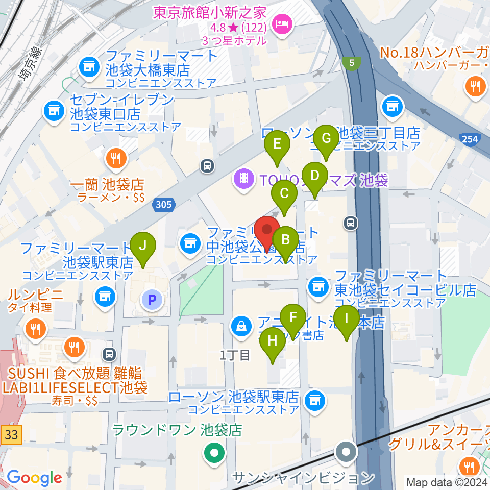 東京建物ブリリアホール周辺の駐車場・コインパーキング一覧地図