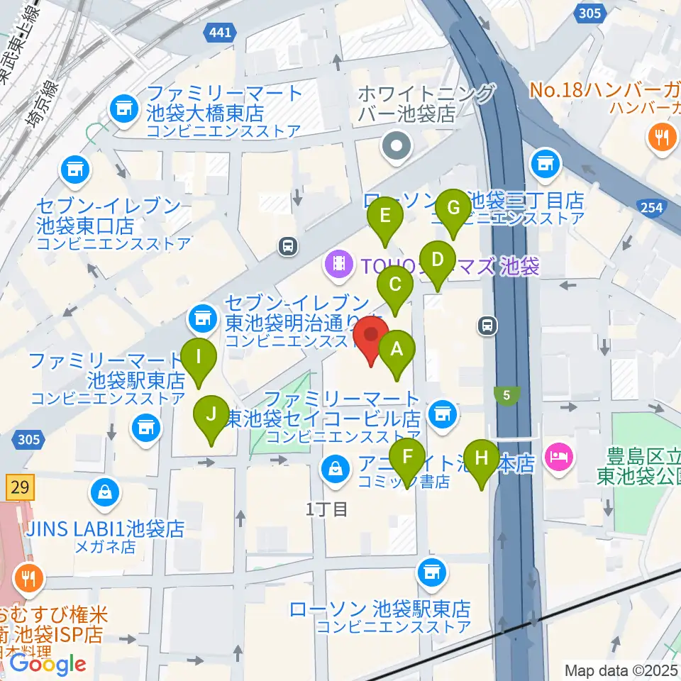 東京建物ブリリアホール周辺の駐車場・コインパーキング一覧地図