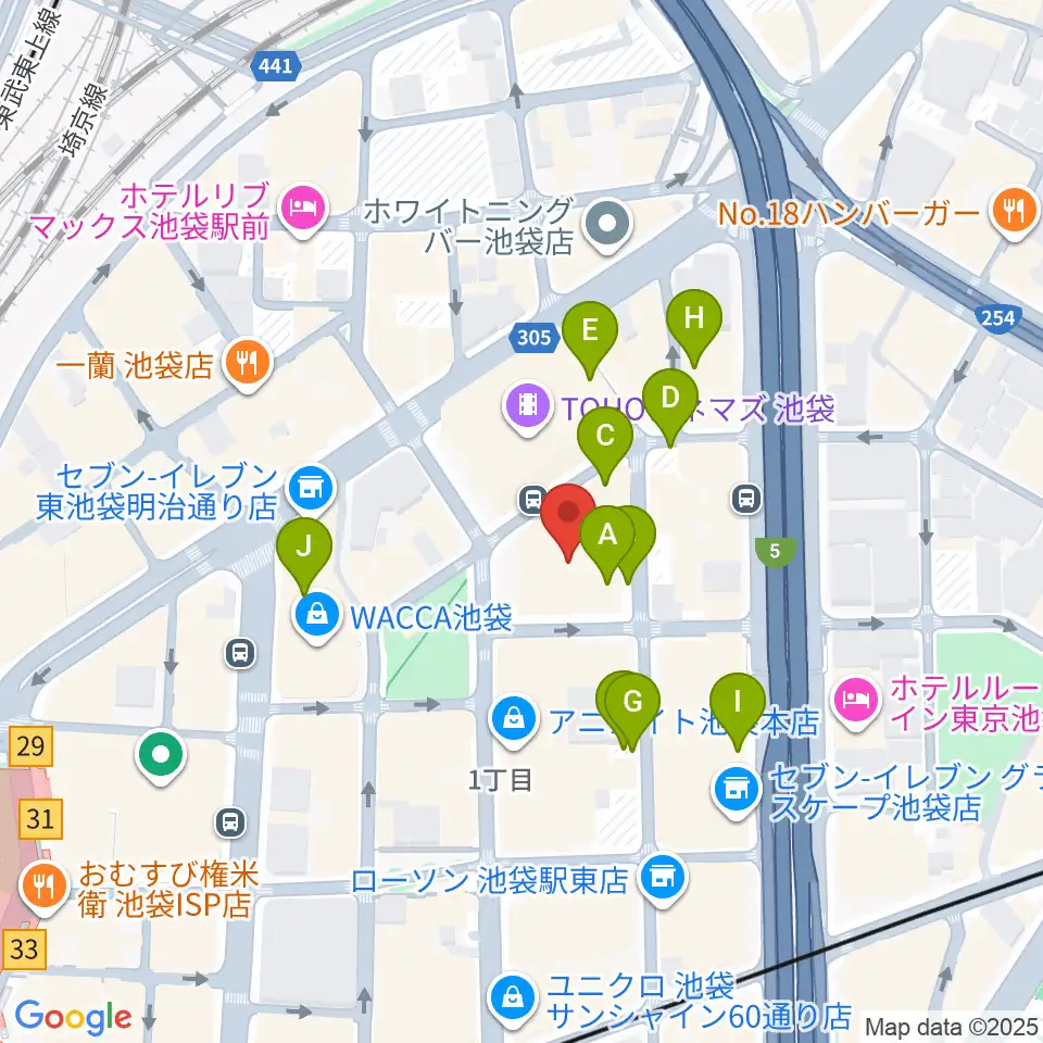 東京建物ブリリアホール周辺の駐車場・コインパーキング一覧地図