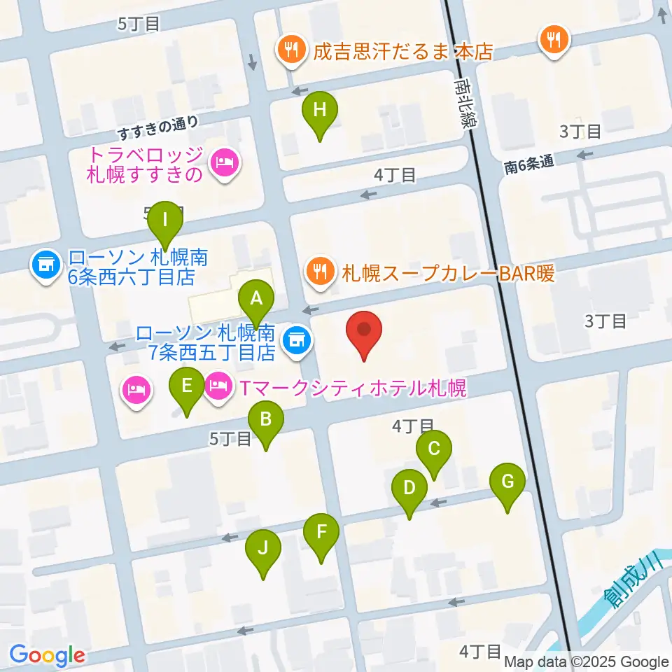 札幌XENON周辺の駐車場・コインパーキング一覧地図