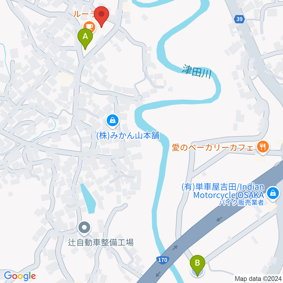 岸和田 むくの木ホール周辺の駐車場・コインパーキング一覧地図