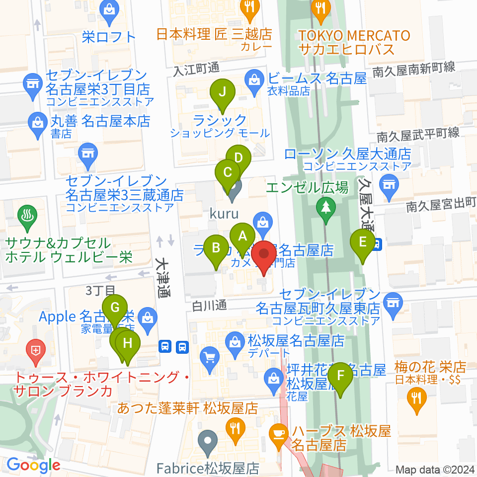 名古屋ReNY limited周辺の駐車場・コインパーキング一覧地図