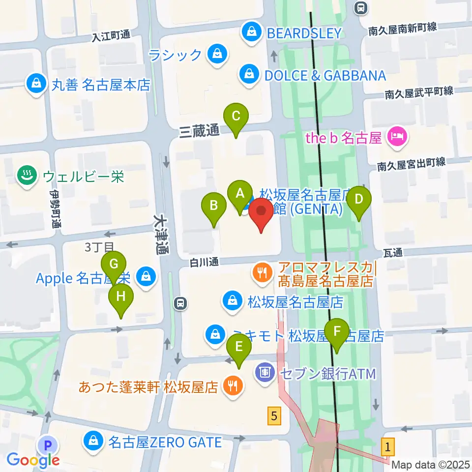 名古屋ReNY limited周辺の駐車場・コインパーキング一覧地図