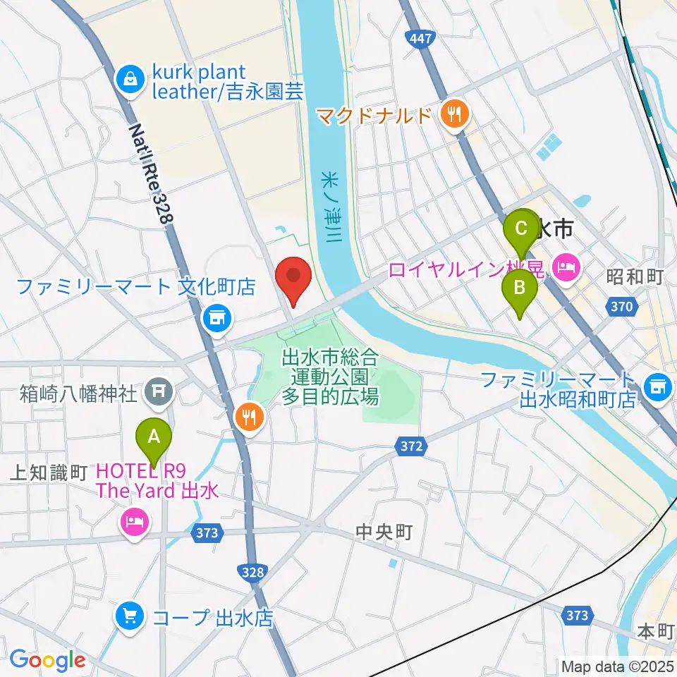 マルマエ音楽ホール出水周辺の駐車場・コインパーキング一覧地図