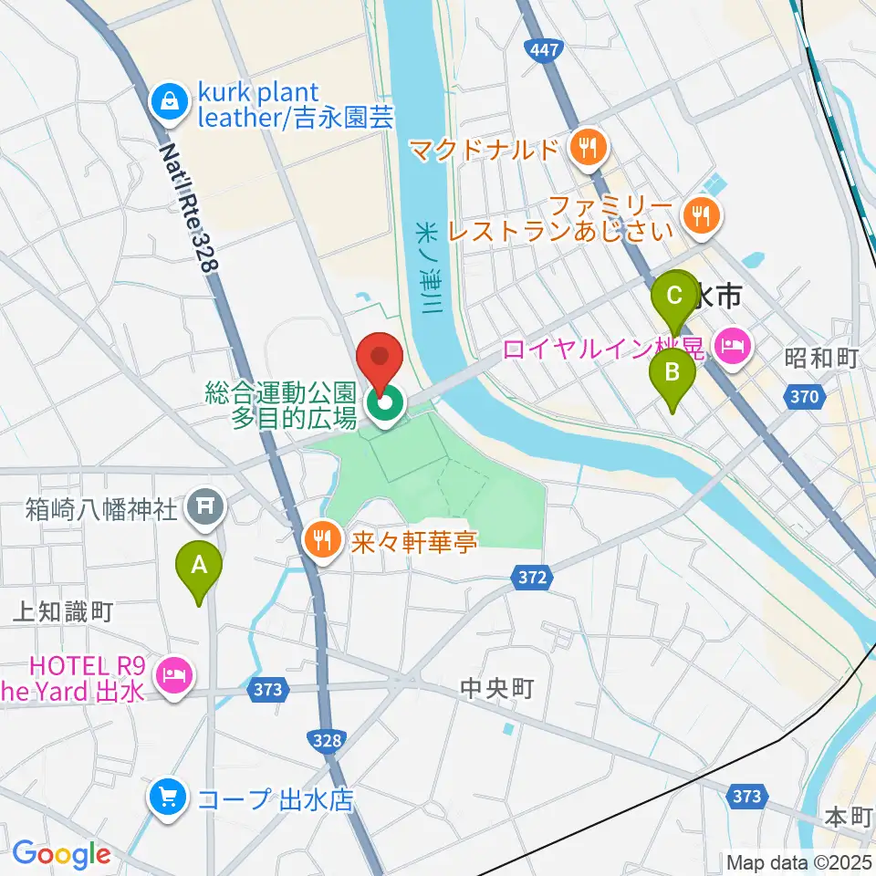 マルマエ音楽ホール出水周辺の駐車場・コインパーキング一覧地図