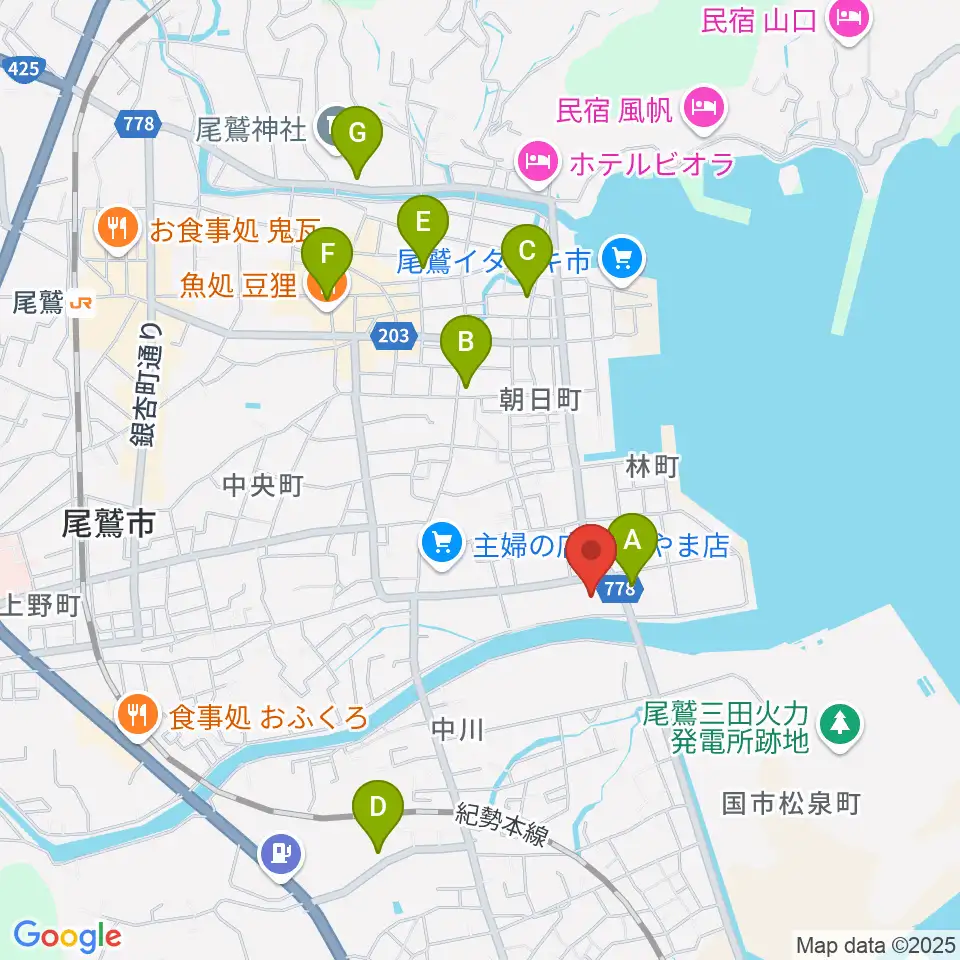 尾鷲市民文化会館 せぎやまホール周辺の駐車場・コインパーキング一覧地図