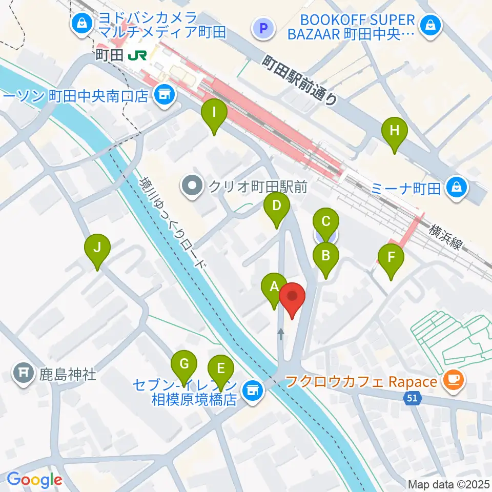 YOKOTA BASE STUDIO周辺の駐車場・コインパーキング一覧地図