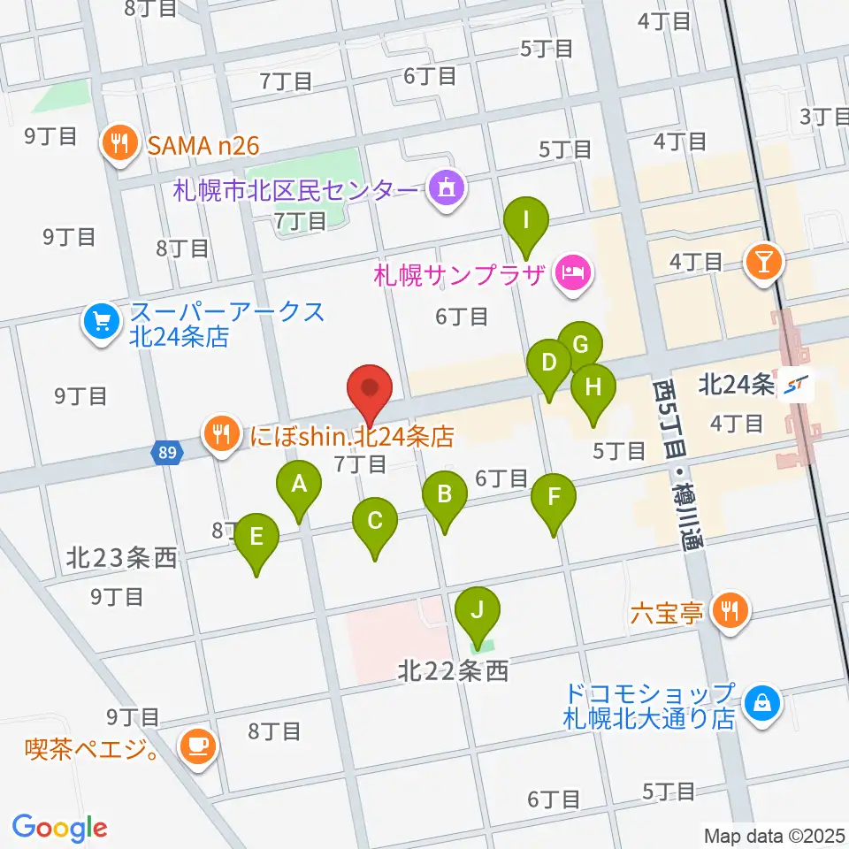 ジングルホール周辺の駐車場・コインパーキング一覧地図