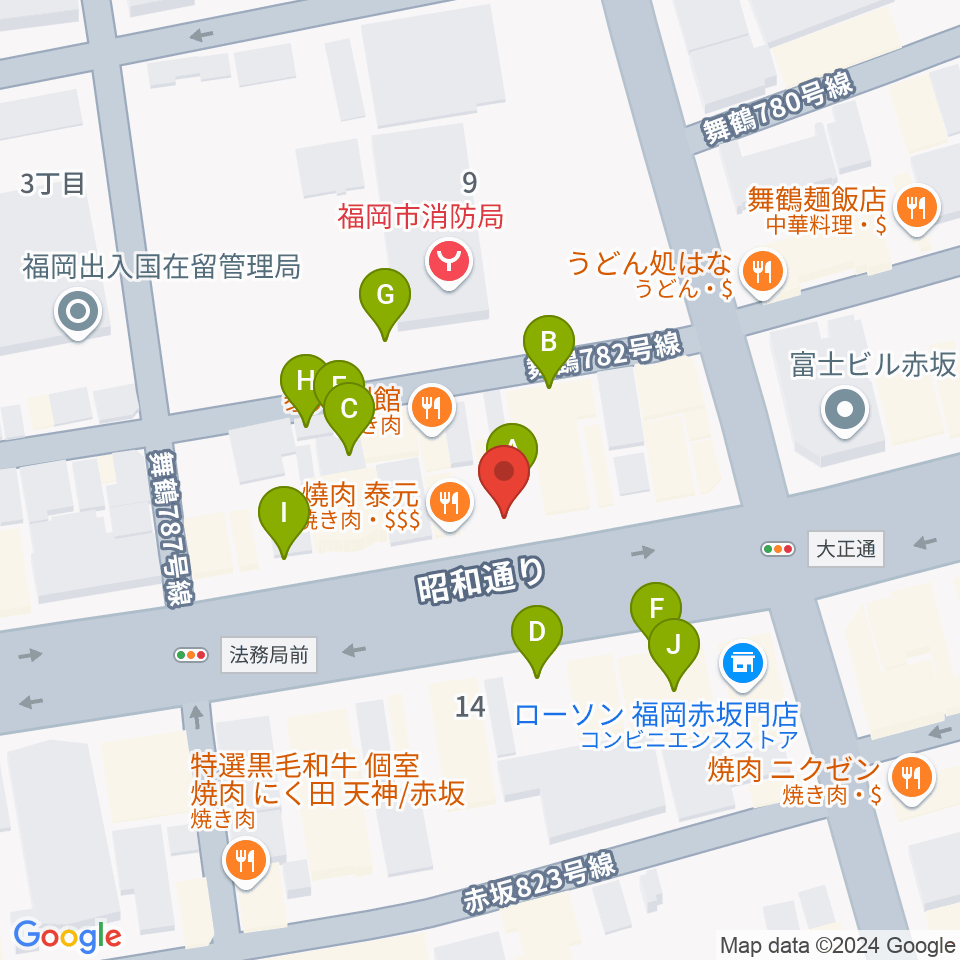 専門学校ESPエンタテインメント福岡周辺の駐車場・コインパーキング一覧地図