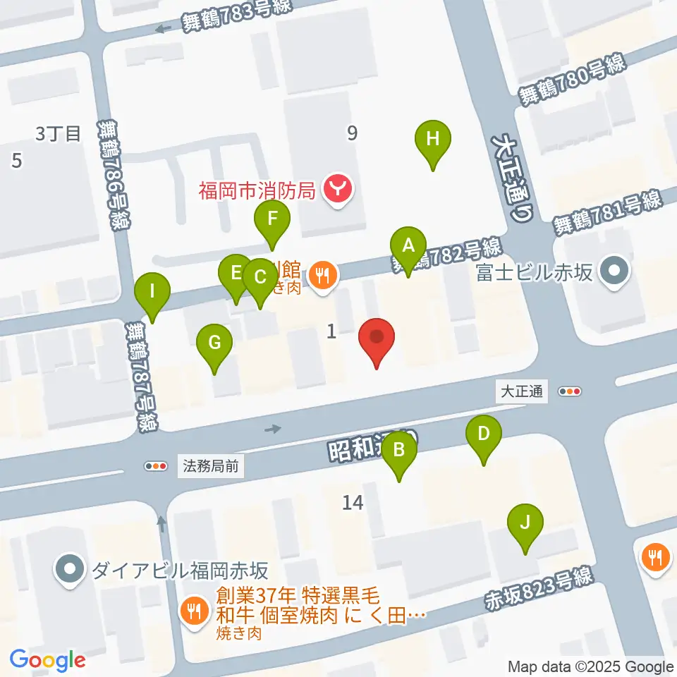 専門学校ESPエンタテインメント福岡周辺の駐車場・コインパーキング一覧地図
