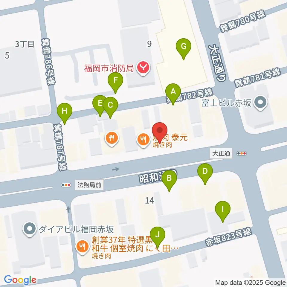 専門学校ESPエンタテインメント福岡周辺の駐車場・コインパーキング一覧地図