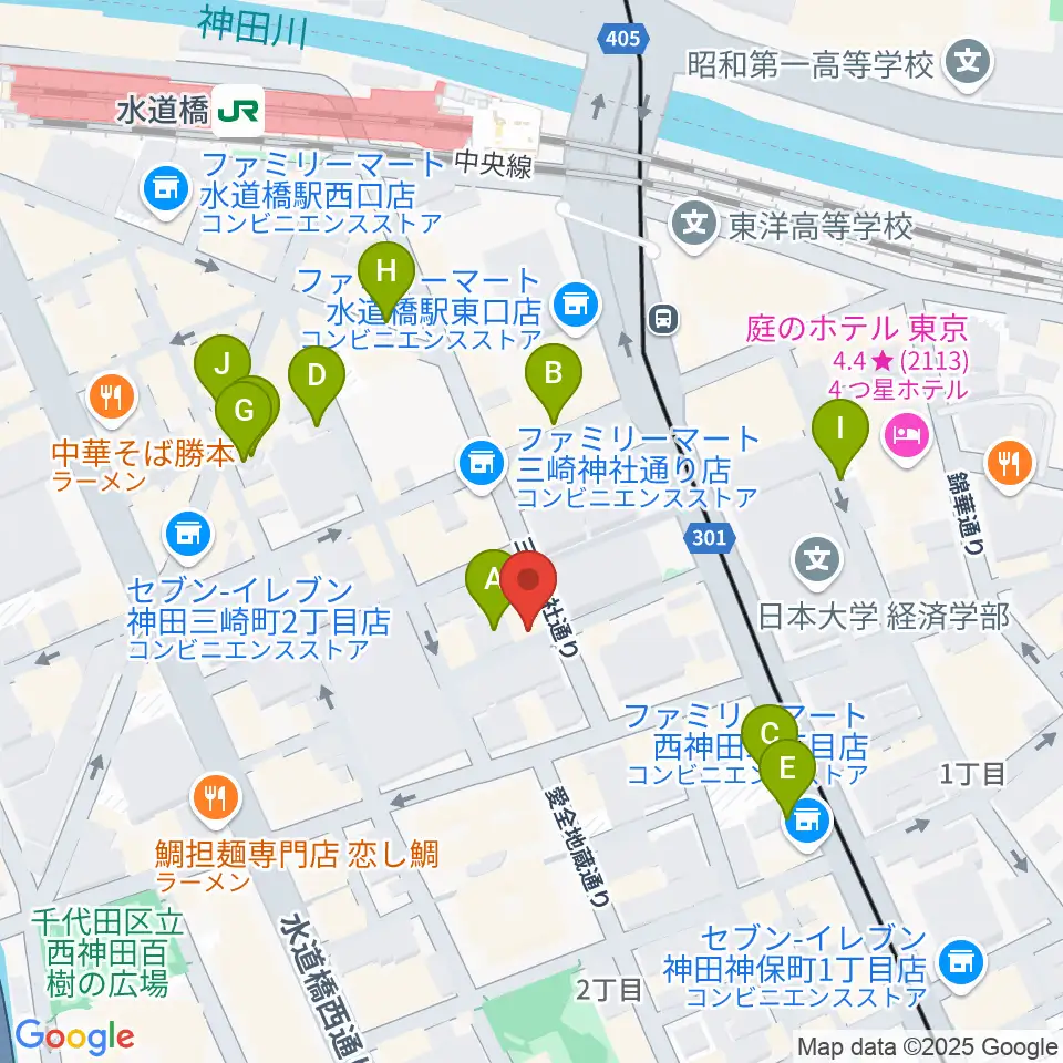 アクアダクトスタジオ周辺の駐車場・コインパーキング一覧地図