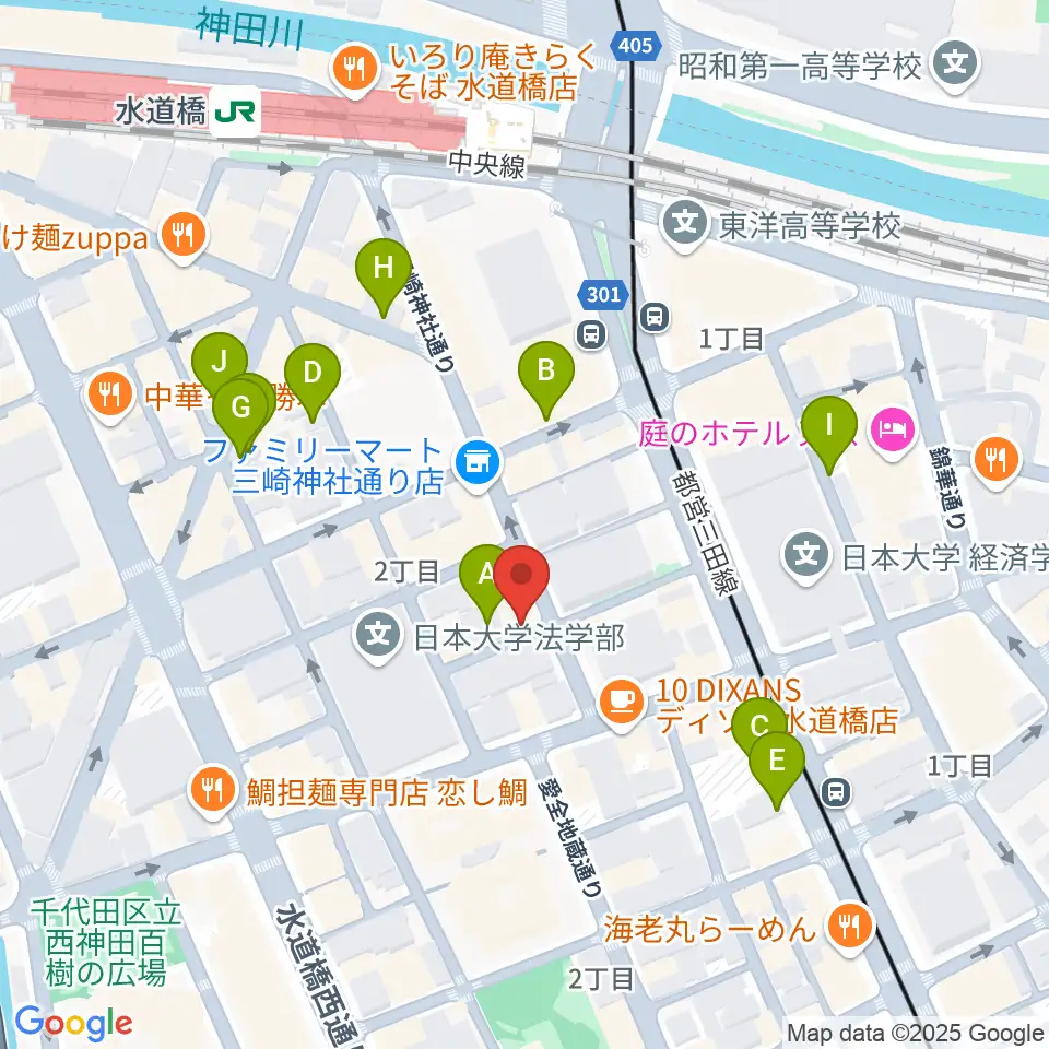 アクアダクトスタジオ周辺の駐車場・コインパーキング一覧地図