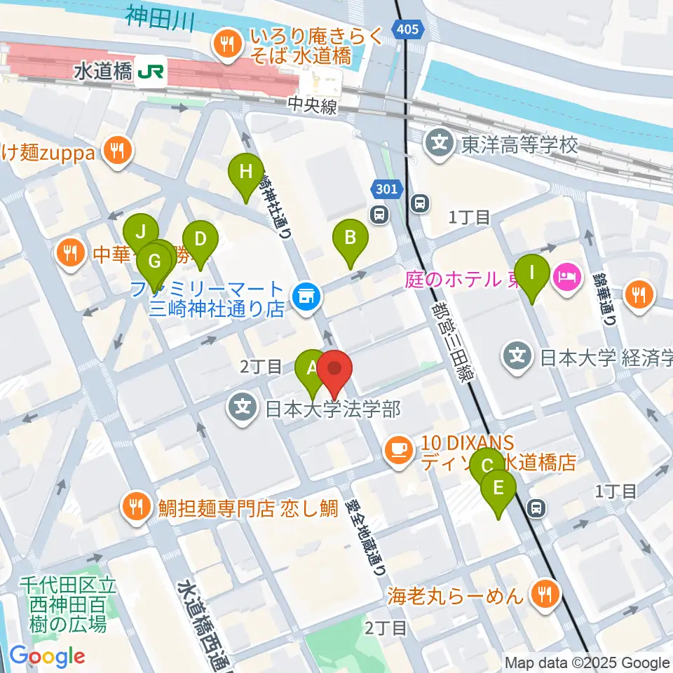 アクアダクトスタジオ周辺の駐車場・コインパーキング一覧地図