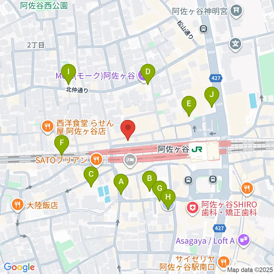 阿佐ヶ谷マンハッタン周辺の駐車場・コインパーキング一覧地図