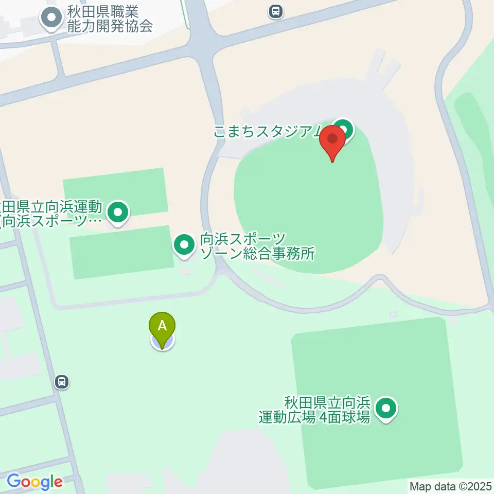 こまちスタジアム周辺の駐車場・コインパーキング一覧地図