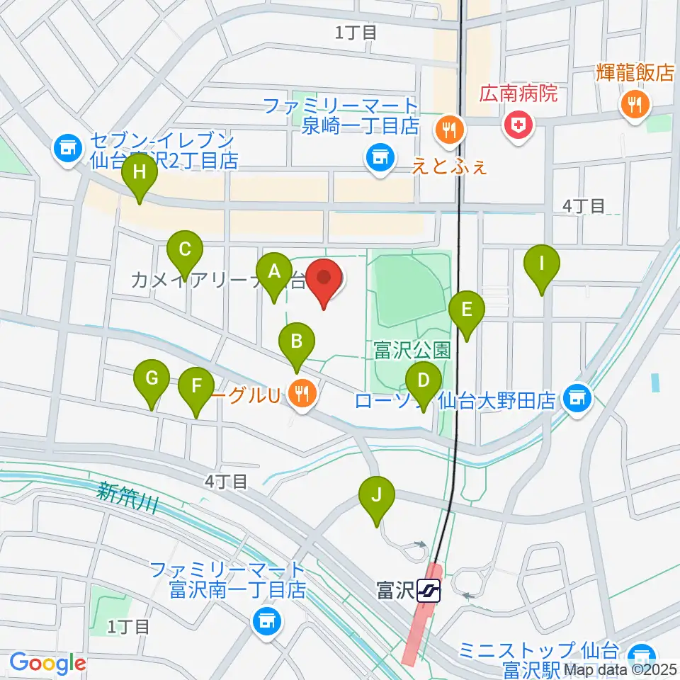 カメイアリーナ仙台周辺の駐車場・コインパーキング一覧地図