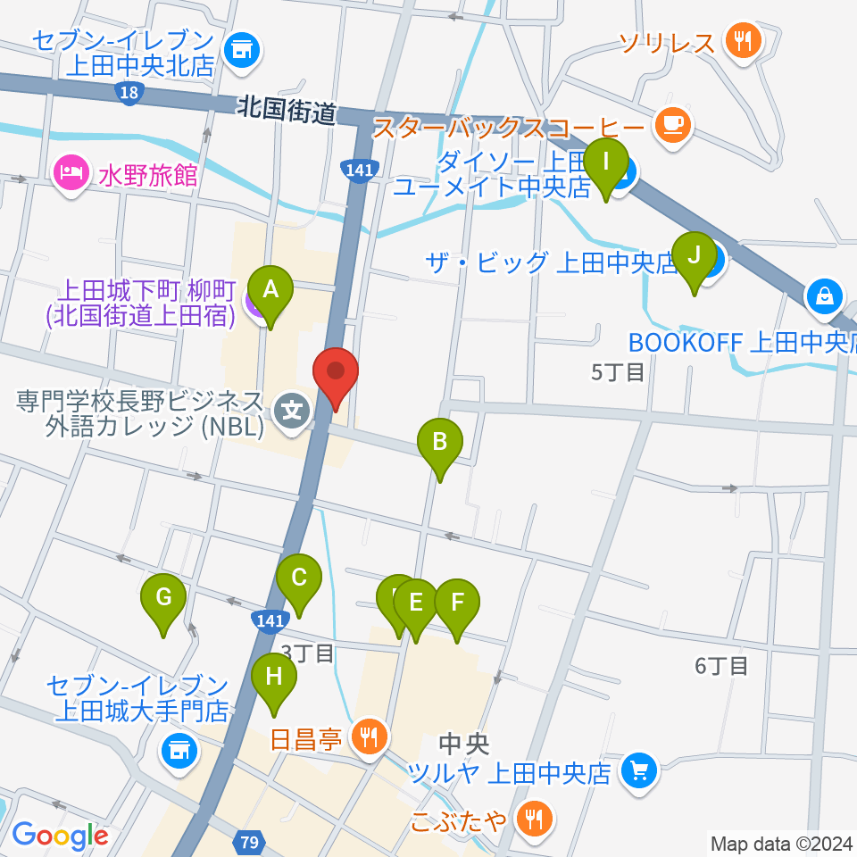 上田ラディウス周辺の駐車場・コインパーキング一覧地図