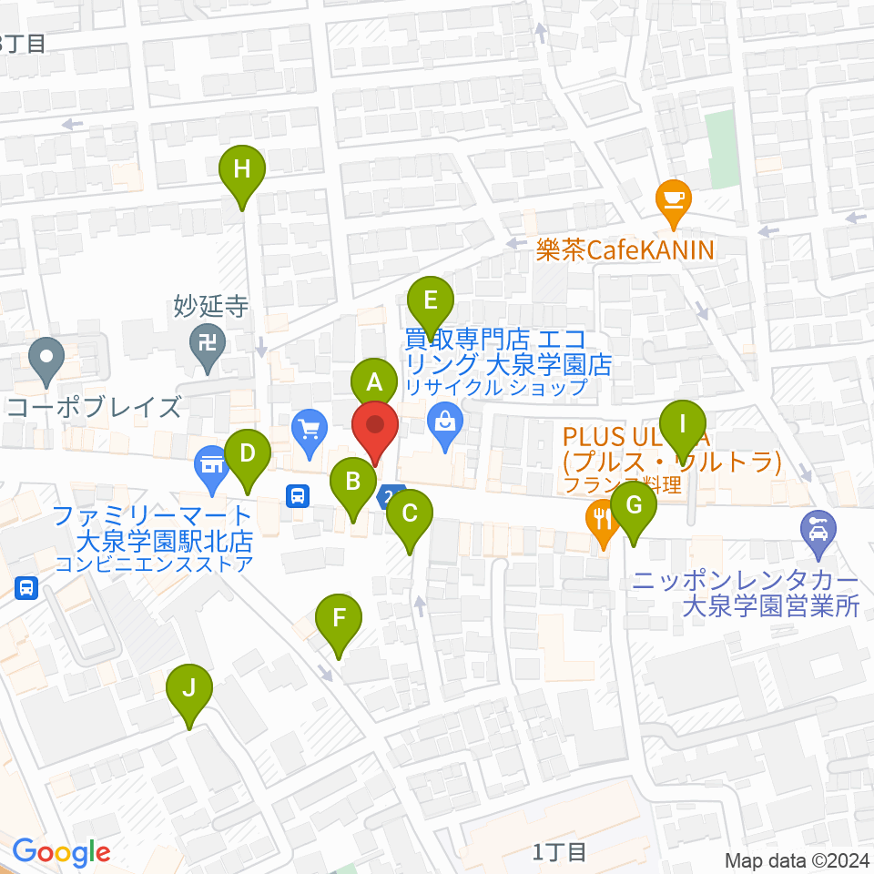 大泉学園 in F（インエフ）周辺の駐車場・コインパーキング一覧地図