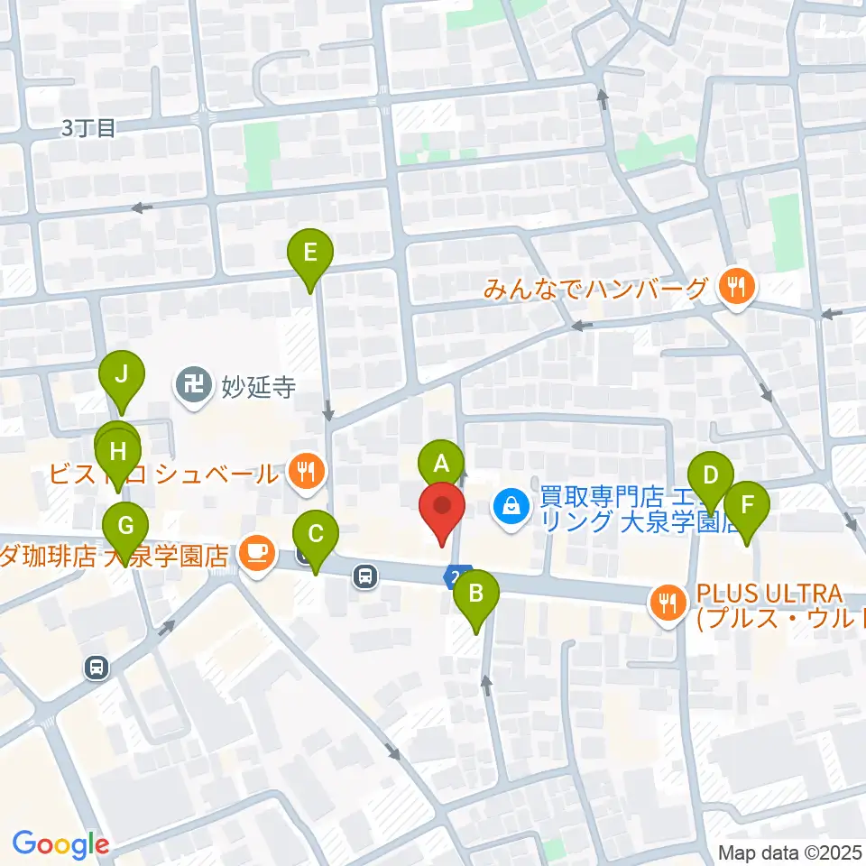 大泉学園 in F(インエフ)周辺の駐車場・コインパーキング一覧地図