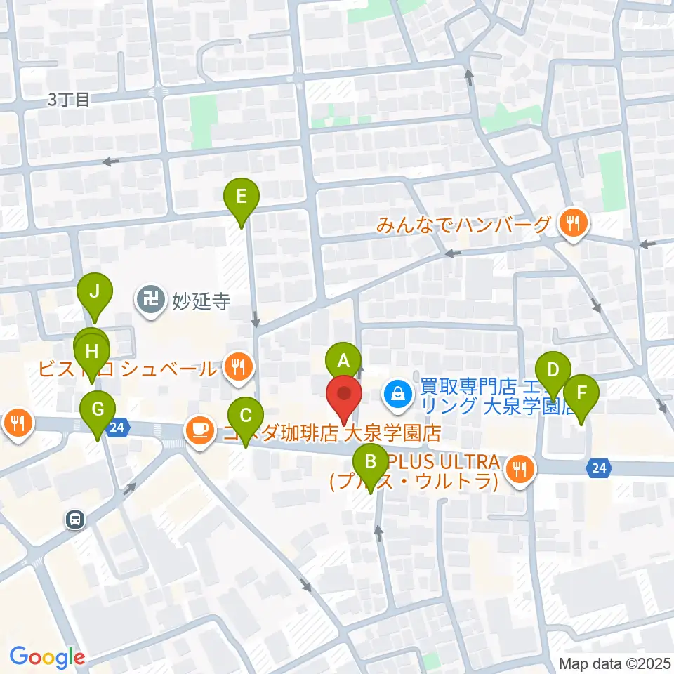 大泉学園 in F(インエフ)周辺の駐車場・コインパーキング一覧地図