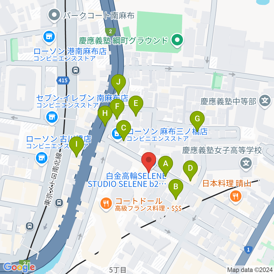 白金高輪セレネb2周辺の駐車場・コインパーキング一覧地図