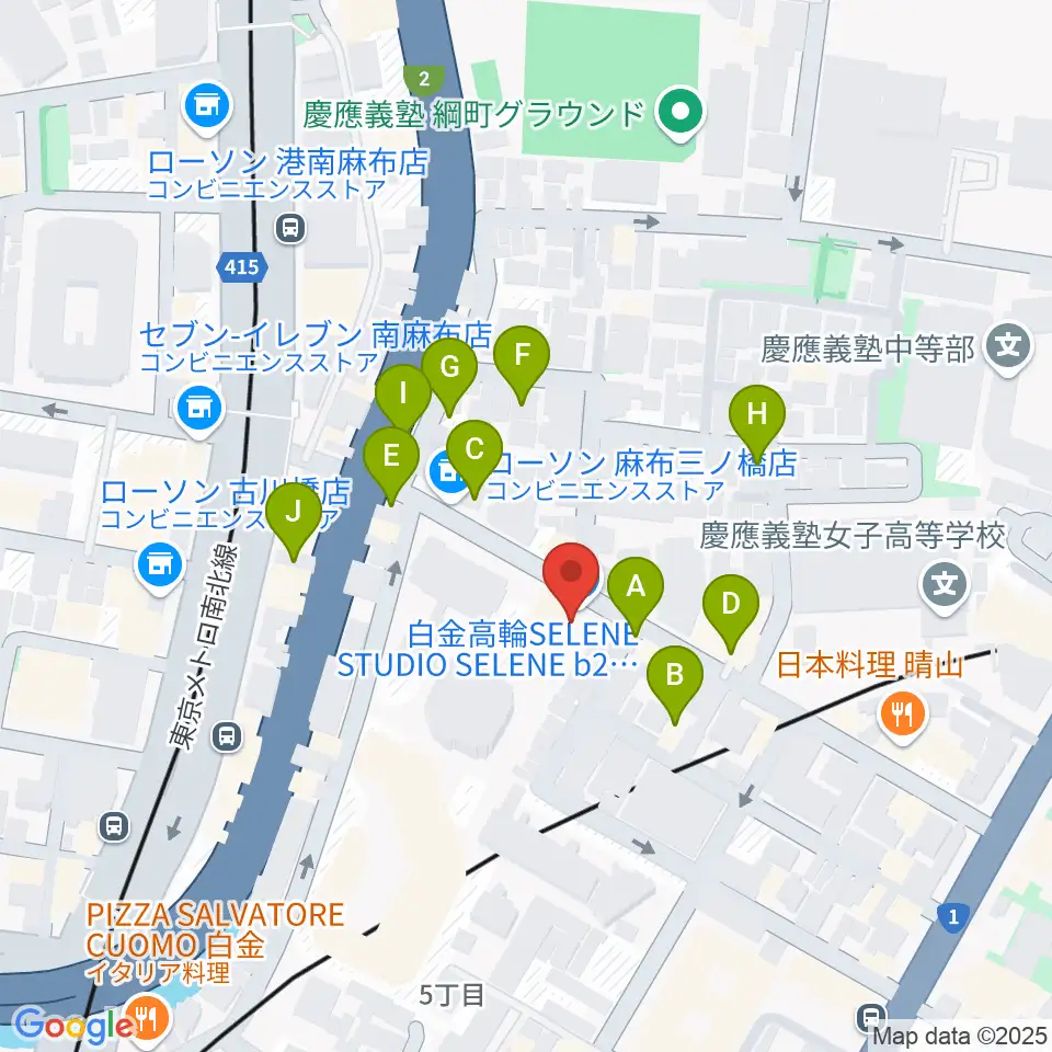 白金高輪セレネb2周辺の駐車場・コインパーキング一覧地図
