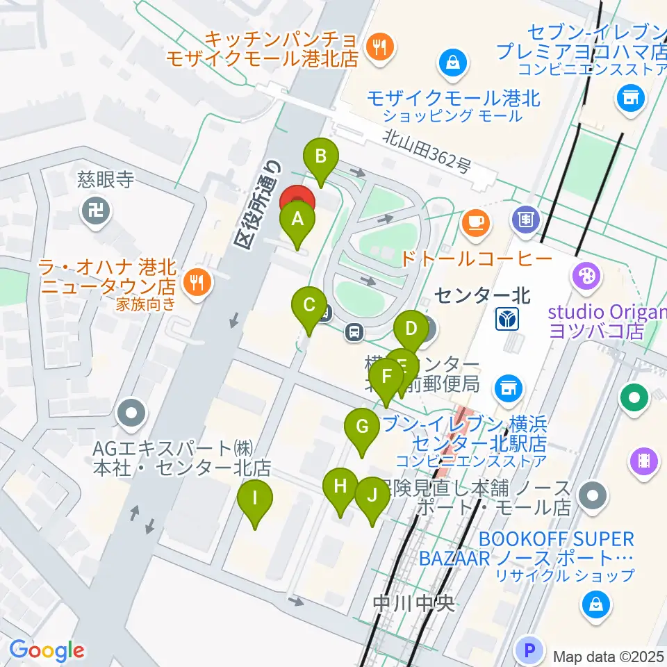 T-Music Yokohama周辺の駐車場・コインパーキング一覧地図