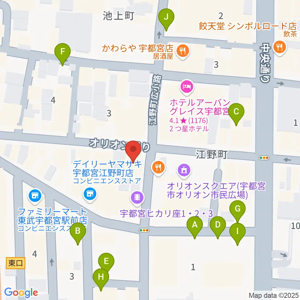ミヤラジ 宇都宮コミュニティFM周辺の駐車場・コインパーキング一覧地図