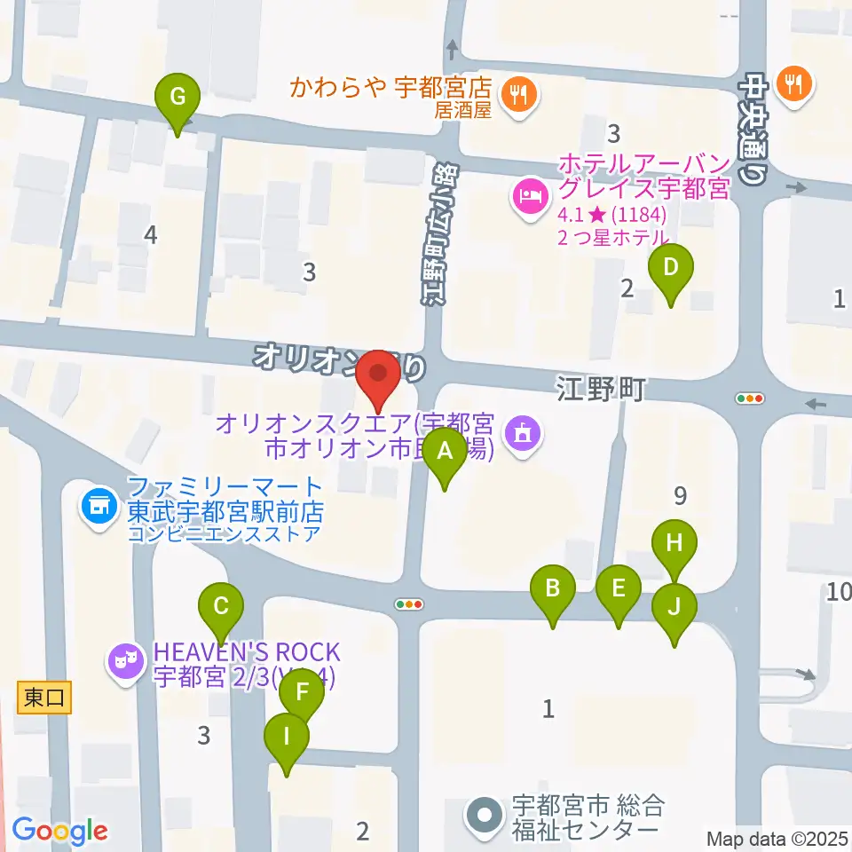 ミヤラジ 宇都宮コミュニティFM周辺の駐車場・コインパーキング一覧地図