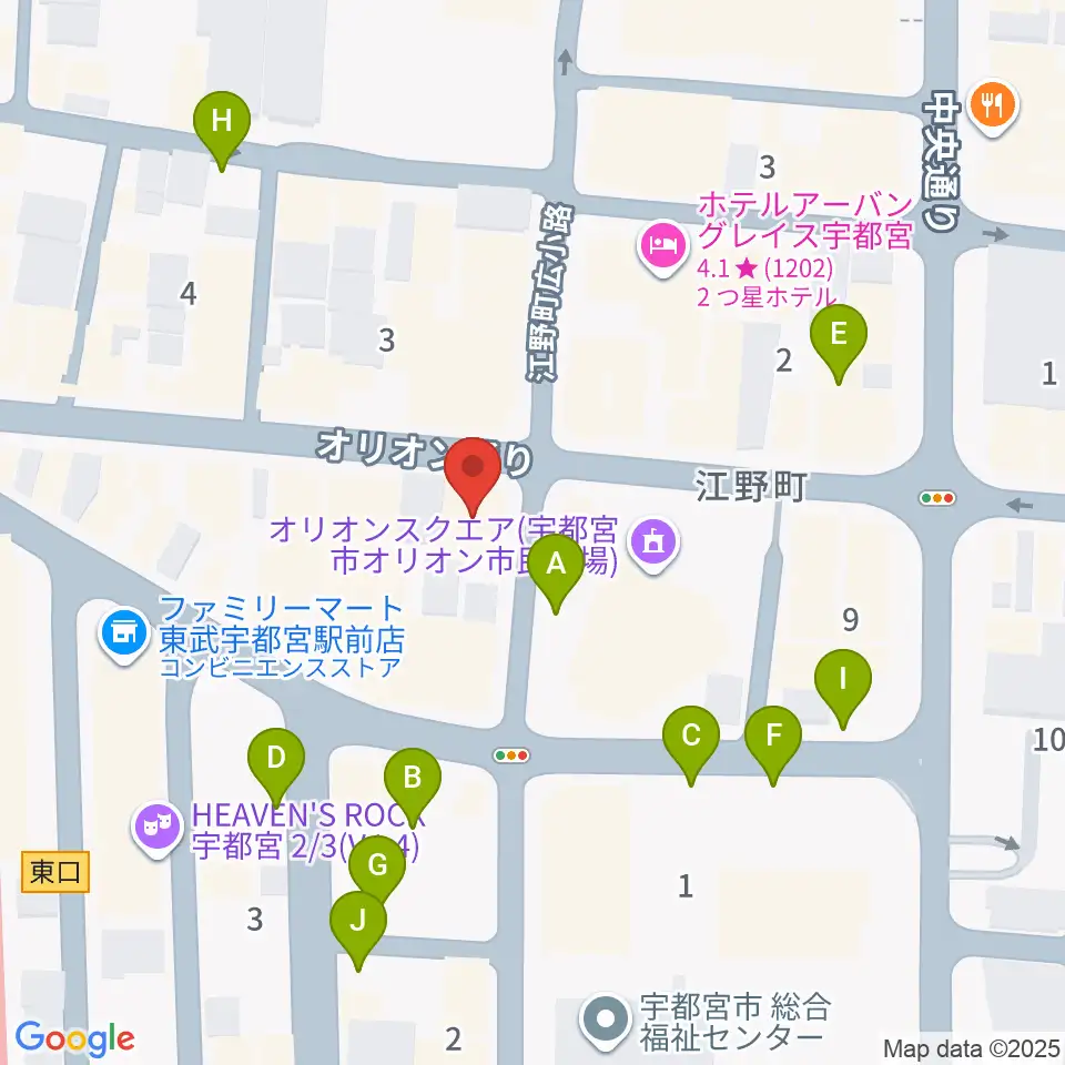 ミヤラジ 宇都宮コミュニティFM周辺の駐車場・コインパーキング一覧地図