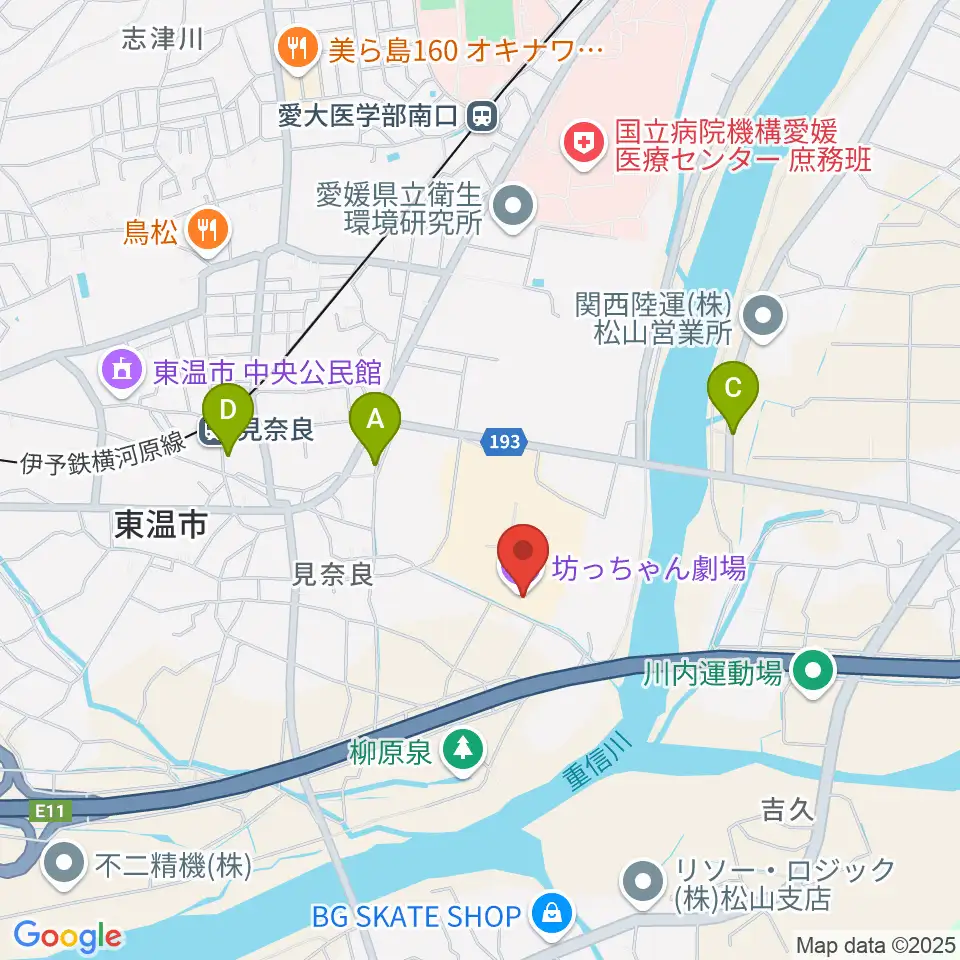 坊っちゃん劇場周辺の駐車場・コインパーキング一覧地図
