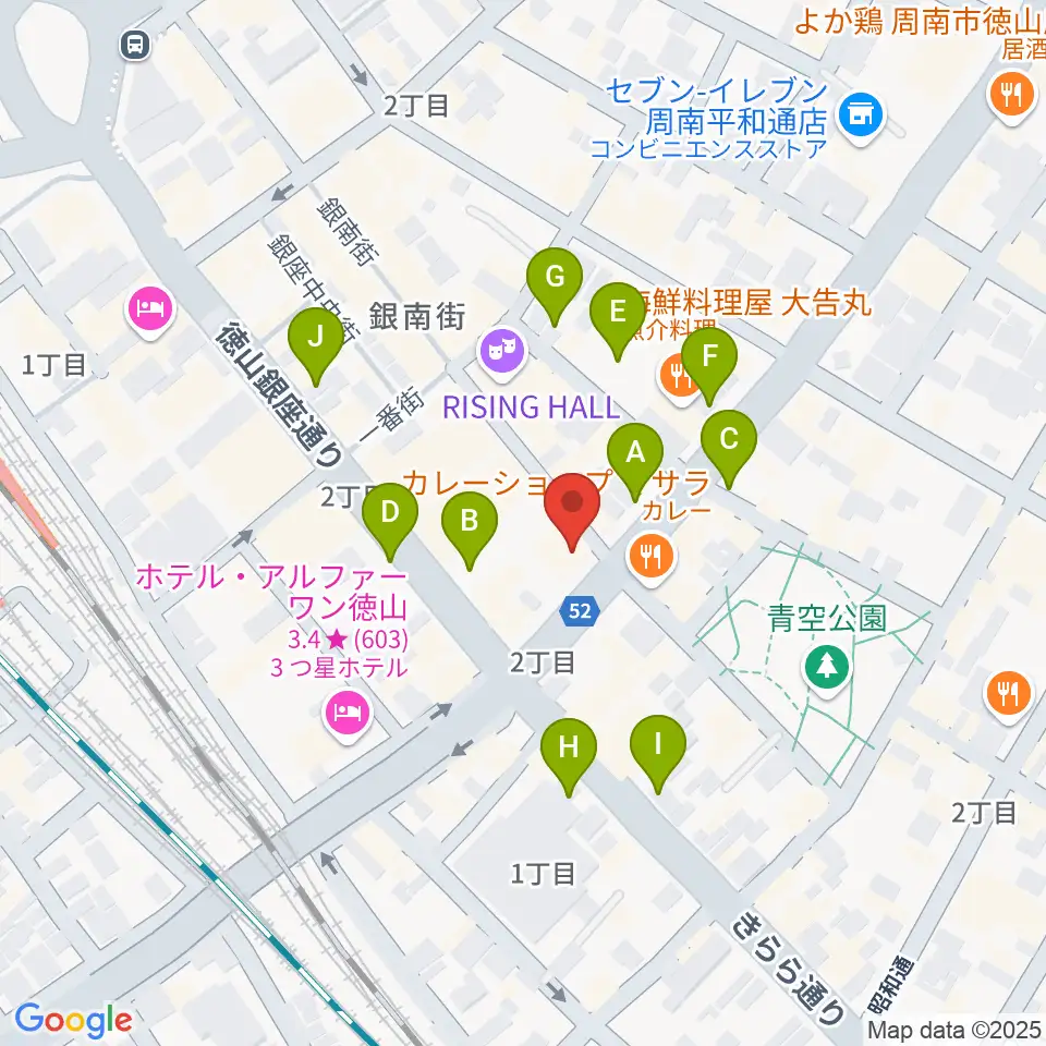 周南LIVE TAKU周辺の駐車場・コインパーキング一覧地図
