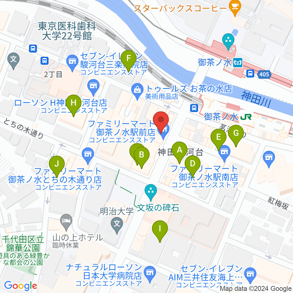 BIGBOSSお茶の水店 別館周辺の駐車場・コインパーキング一覧地図