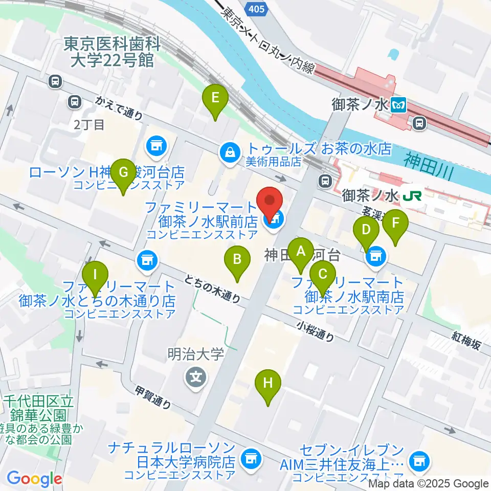 BIGBOSSお茶の水店 別館周辺の駐車場・コインパーキング一覧地図