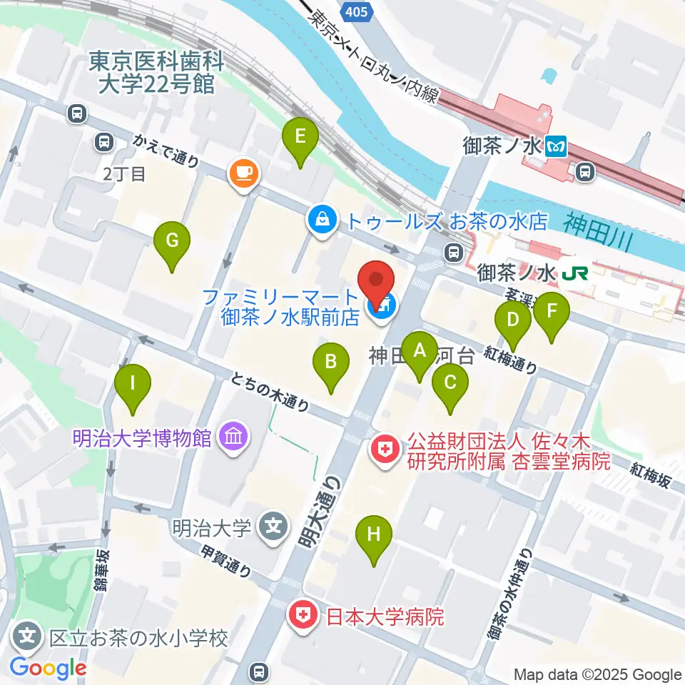 BIGBOSSお茶の水店 別館周辺の駐車場・コインパーキング一覧地図