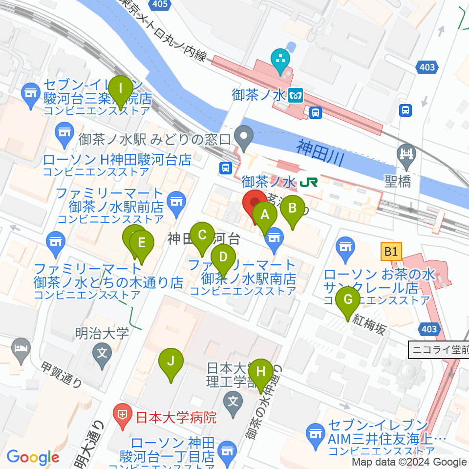 ＡＡＡイワタ楽器周辺の駐車場・コインパーキング一覧地図