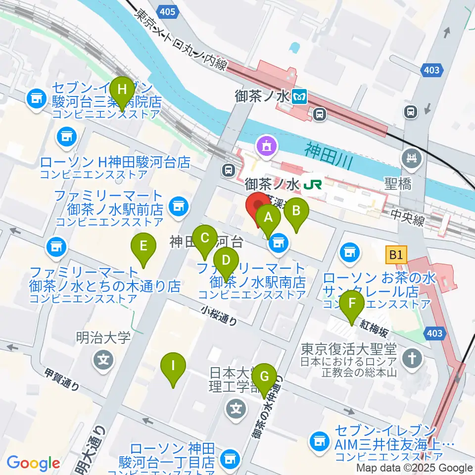 ＡＡＡイワタ楽器周辺の駐車場・コインパーキング一覧地図