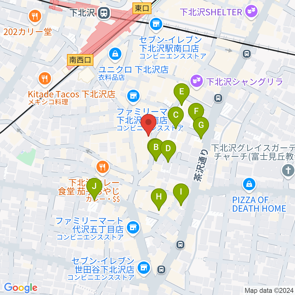 下北沢 近松周辺の駐車場・コインパーキング一覧地図